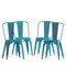 Flash Furniture Tenley Commercial Grade Distressed Blue Metal Indoor-Outdoor Stackable Chairs, 4PK 4-ET-3534-COM-B-GG - alternate 3